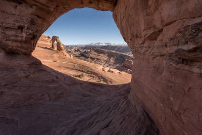 Delicate Arch seen through Frame Arch